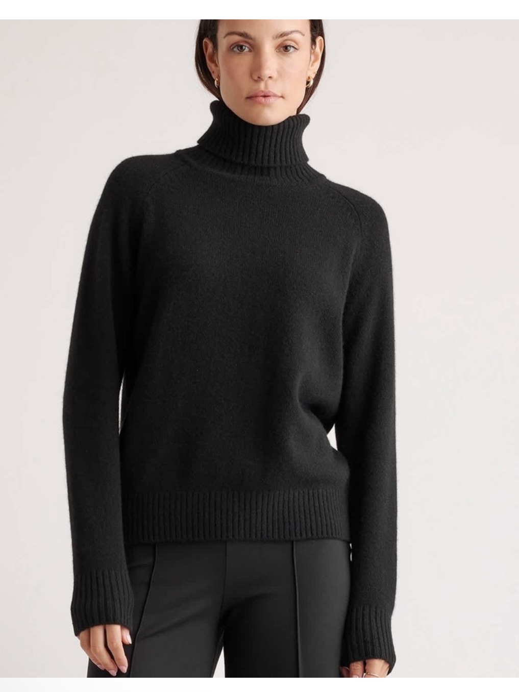 Quince 100% Yak Wool Turtleneck Sweater Black Women’s Xs